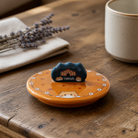 2024 New Ceramic Mug Lid with Cute Design, Universal Dustproof Round Cup Cover for Home Use