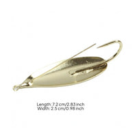 Foliage-shapedShaped Weedless Spoon Lure Reflective Finish Copper Spoon Lure Single Hook Fishing Gear Streamlined