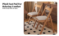 Foldable Design Padded Folding Chair Space-Saving Upholstered Folding Chair Stackable foldable Seat adaptable for Apartment Dwellers, Office Workers, Small Apartments, Home Dining Areas, Conference Halls, Party Venues