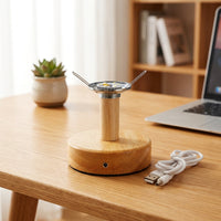 Night Light and Desk Lamp with UK Plug, Square Wooden Base for E27 Bulbs, Wood Craft Night Light Base with Button Switch, LED Lamp Holder