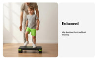 Non-Slip Surface Fitness Step Board Balance Training Rhythmic Step Platform Versatile Aerobic Stepper Compact Storage for Children, Beginners, Home Use