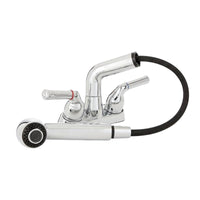 2 Handle Pull-out Faucet ADA Compliant RV Kitchen Faucet Garden Hose Compatible Plumbing Fixture