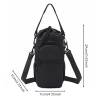 Crossbody Water Bottle Bag Lightweight Water Bottle Carrier with Strap Scratch Protection for Hiking