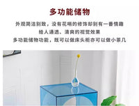 客厅现代亚克力茶几床头柜简约角几可移动沙发边柜创意轻奢风边几 黑水晶-滚轮款
