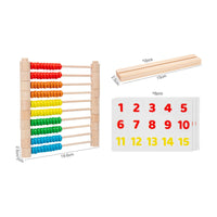 Abacus with Number Cards Child-Centered Wooden Abacus Counting Frame Educational Math Toy Colorful for Children, Homeschool