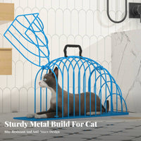 Cat Bathing Cage Multi-Functional Cat Blow Dehydrating Cage Portable with Handle Pet Carrier for Travel, Pet Health Professional Visits