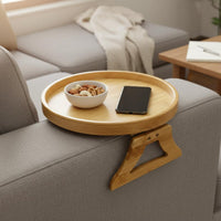 Sofa Armrest Tray Space Saving Foldable Armrest Tray for Living Room, Small Areas