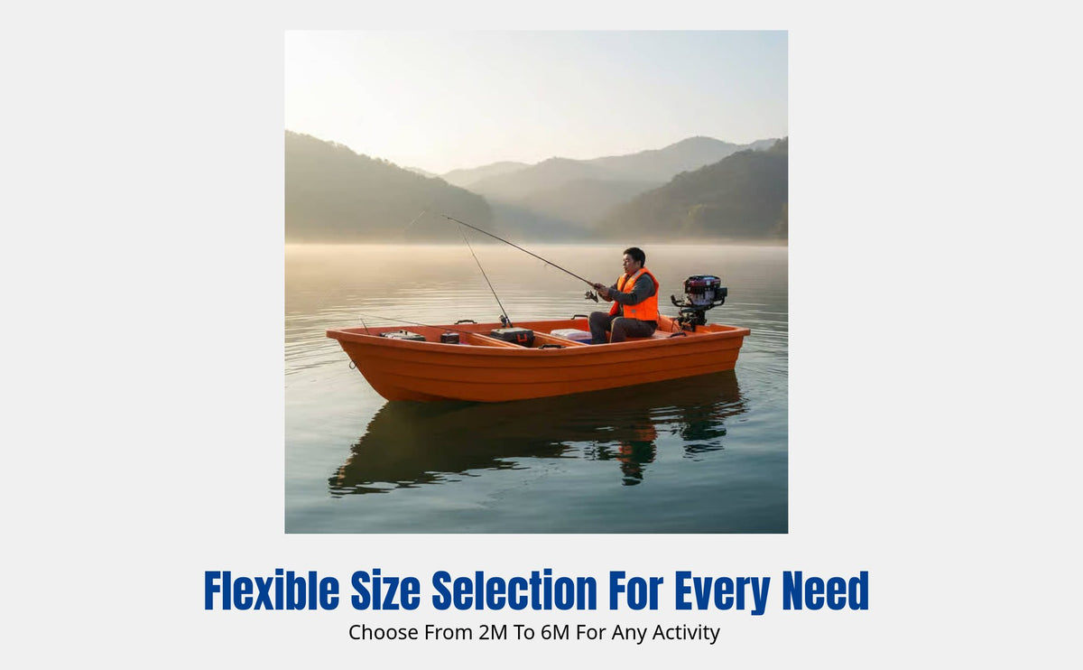 Double-layer PE Fishing Boat, Reinforced Plastic Dinghy, Thickened All-Terrain Boat for Outdoor Water Activities