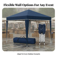 Includes Sidewalls Folding Gazebo Protection Folding Event Canopy Waterproof Quick-Setup Canopy Portable for Market Vendors, Families, Small Business Owners, Commercial Events, Backyard, Weddings, Street Markets