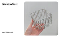 Wire Basket Organizer Space Saving Durable Metal for Bathroom