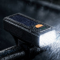 Usb-C Charging Solar Bike Light Led Rechargeable Cycle Headlight Long Runtime Bike Front Light Long-Lasting for Cyclists, Outdoor Cycling
