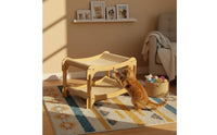 Spacious Two-Tier Cat Scratcher Bed Multi-Functional Design Double Layer Cardboard Cat Sofa Wear-Resistant Corrugated Scratcher Bed for Multiple Cats, Kittens