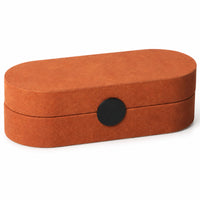Oval Container with Hinged Lid Elegant Storage Box with Hinged Lid Secure Organizer for Dresser