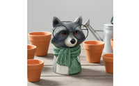 Raccoon Planter Indoor Outdoor Plant Holder Creature Design for Garden Display