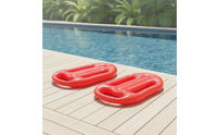 2 Pieces Glossy Swimming Buoyant Board Oval Inflatable Kickboard Ergonomic Inflatable Board Lightweight for Children, Adults, Beginners, Surfing Practice