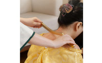 Curved Brass Massage Stick Polished Massage Stick with Acupoint Chart Smooth Lymphatic Drainage Massager Long-Lasting for Masseuses, Home, Spa