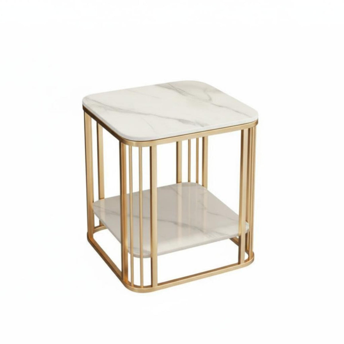 Space-Saving C-Shaped End Table Multi-Functional Nightstand Modern design Household Furniture 2-Tier Storage for Apartment Dwellers, Homeowners, Students, Living Room, Next to Sofa, Balcony, Small Spaces