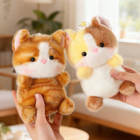 Soft Toy Cat Keychain Cuddly Cat Keychain with Hanging Cord Lightweight Premium for Students, Backpack, Handbag