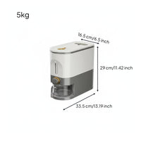 Single-Press Dispensing Rice Dispenser Moisture-Proof Sealed Rice Bin Slim Body for Countertop, Cabinet