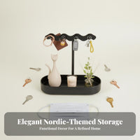Flame-Shaped Statue Tray Multi-Functional Household Storage Abstract Design