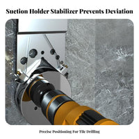 Precise Positioning Suction Cup Drilling Multi-Surface Tile Drill Guide Jig Water Cooling Ready for Tilers, Home Renovation, Kitchen