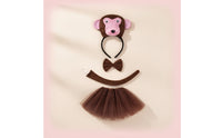 Layered Monkey Costume Accessory Kit Soft Monkey Costume Set Cute Dress-up Set with Tutu Adorable for Children, School Plays