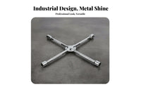 Forged Steel Construction 4-Way Lug Wrench Heavy Duty 4 Way Cross Wrench High Force for Mechanics, Roadside Emergency, Auto Repair Shop