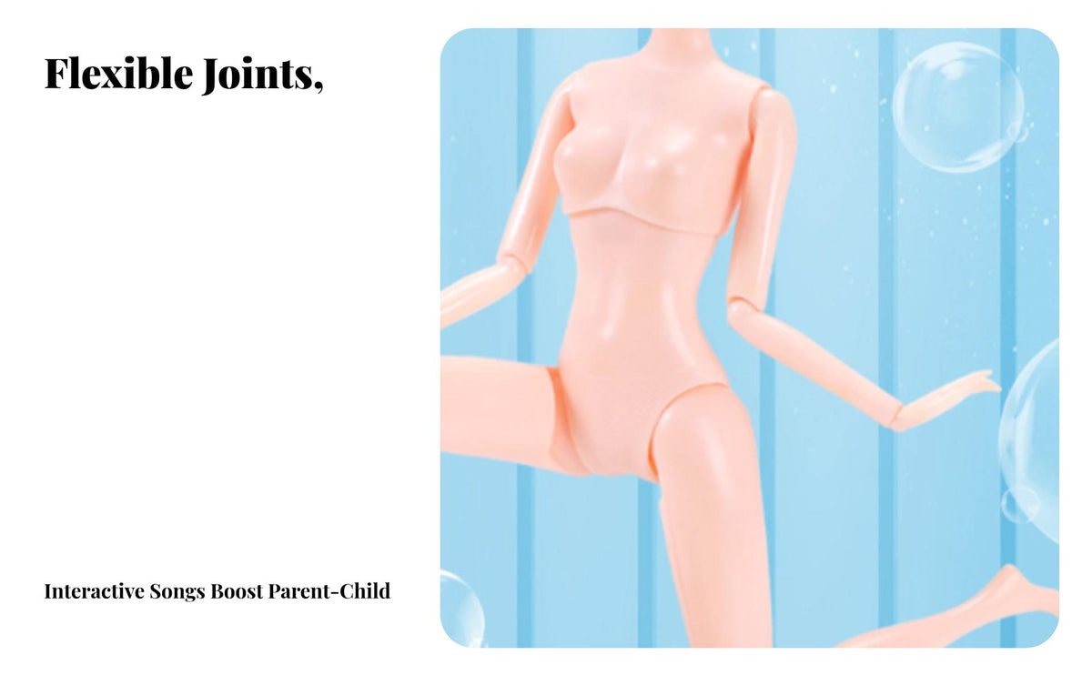 Baking Doll Form Poseable 11 Inch Nude Doll Figure Cake Topper Tells Stories Toy Accessory Sings Songs for Children 3+, Crafting
