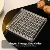 Clear Compartment Container space-saving Jewelry Case long-lasting for bureau, Investors