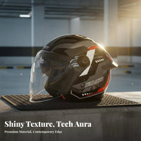 3/4 Open Face Helmet 3C Certified All Season Helmet Impact Resistant Shell Sheltering Headwear for Men, Women, Street Riding, Commuting