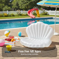 High Buoyancy Inflatable Shell Chair Easy to Inflate Inflatable Seashell Inflatable Lounger Sturdy PVC for Children, Teenagers
