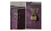 Wooden Storage Box with Hinged Lid Vintage Wooden Jewelry Box Retro Container for Collectors, Vanity