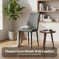 Modern Design Upholstered Slim-Leg Seat Minimalist Design Dining Chair Soft Upholstery Home Furniture Ergonomic Backrest for Restaurant Owners, Homeowners, Interior Decorators, Living Room, Kitchen