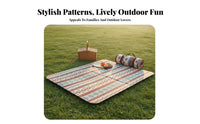Aluminum Foil Backing Waterproof Picnic Blanket Lightweight Thickened Camping Pad Easy to Clean Foldable Outdoor Mat Sturdy for Picnickers, Beachgoers, Picnics, Lawn, Parks, Travel