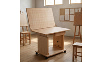 Adjustable Still Life Table Rectangular Tilting Drawing Table Space-Efficient Art Furniture for Sketching