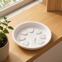 Thickened Plastic Flower Pot Saucer with Elevated Base for Drainage