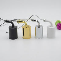 Floor Lamp and Table Lamp E27 Lamp Holder, High Temperature Resistant Ceramic Bulb Holder for Pendant Light, Angled with Cup Design, 250V 2A