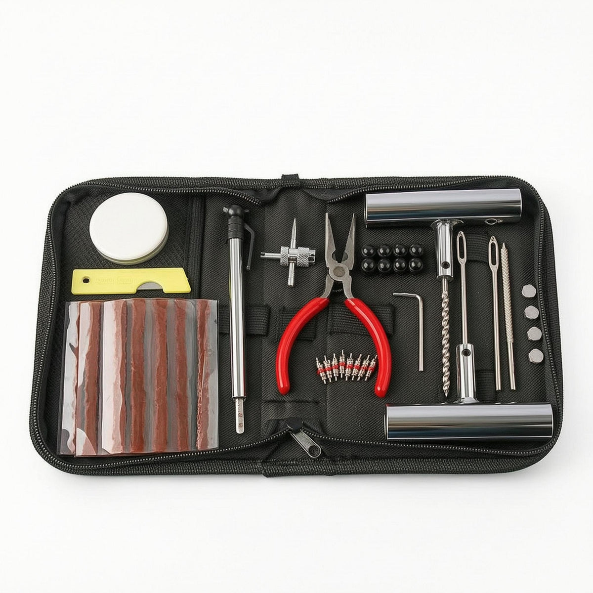 Tire Repairing  Kit Complete Tire Puncture Repair Kit Compact Vehicle Maintenance