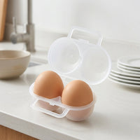 Egg Case, Holds 2 Eggs, Unbreakable, Boiled Egg Case, Transparent, Egg Holder, For Camping, Picnic, Portable