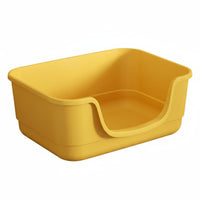 Semi-Enclosed Cat Litter Pan PP Material Semi-Enclosed Cat Toilet -Piece Design High-Sided Litter Pan