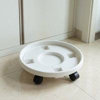 Flower Pot Stand with Plant Pot Tray and Base, Heavy Duty PP Material Pot Stand with Swivel Caster Wheels, Modern Indoor Large Plant Mover Tray