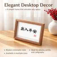 Handmade A4 Frame, Modern Circular Photo Frame, Engineered Wood Desk Frame, Customizable Picture Frame for Bedside Table