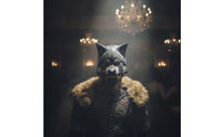 Wolf Face Covering Snarling Canine Head Face Covering Universal Fit for Teens, Carnival