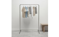 Adjustable Height Stainless Steel Clothing Rack Heavy Duty Double Garment Rack Minimalist Clothing Display for Boutique Owners, Showroom