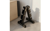 Triangular Dumbbell Rack Space Saving Triangle Dumbbell Stand Shielded Feet Weight Organizer for Garage
