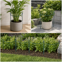 Iron Art Plant Support Half-Round Trellis for Climbing Plants, Orchids, Hydrangeas, Roses, and Greenery