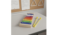 8 Note Xylophone Well-Tuned Colorful 8 Bar Xylophone Educational Method Influenced Wooden Musical Toy for Young Children, Infants, Playroom