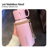Large Capacity Portable Tea Infuser Bottle Keeps Hot and Cold Tea Infuser Bottle Leak-Proof for Students, Commuters, School, On the Go, Home