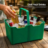Extra Thick Rectangular Plastic Ice Bucket KTV Bar Beer Wine Cooler with Handle