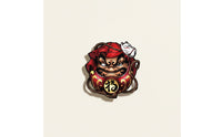 Traditional Daruma Decal with Chinese Character Self-Adhesive Daruma Decal Waterproof Cartoon Sticker Graphic for Notebooks